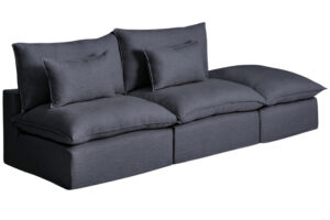 Kave Home Tmavě šedá pohovka Anarela 310 cm s odnímatelným potahem