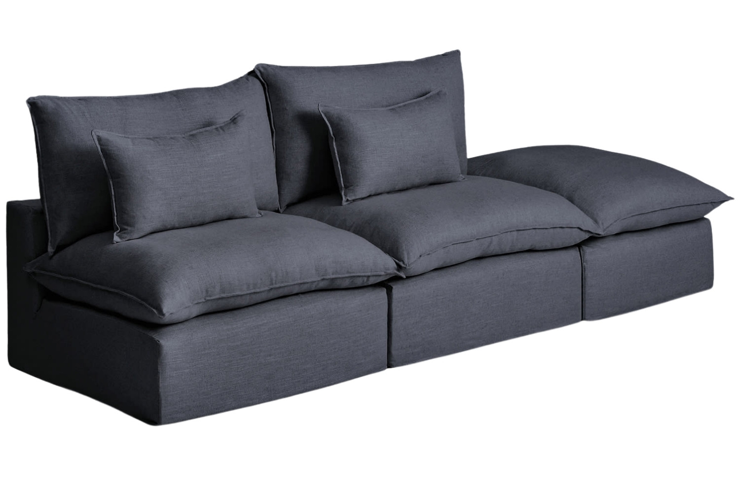 Kave Home Tmavě šedá pohovka Anarela 310 cm s odnímatelným potahem