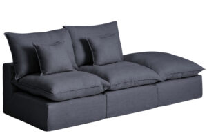 Kave Home Tmavě šedá pohovka Anarela 270 cm s odnímatelným potahem