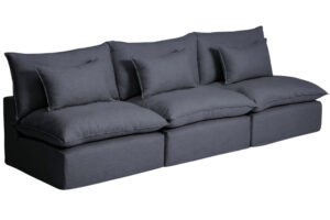 Kave Home Tmavě šedá pohovka Anarela 330 cm s odnímatelným potahem