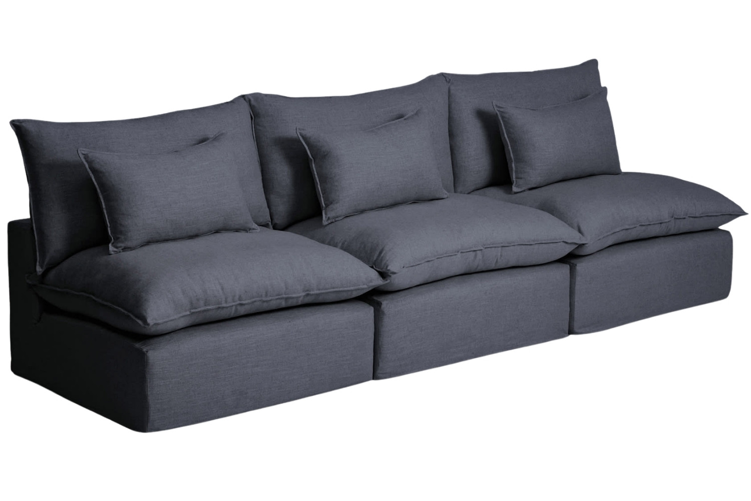 Kave Home Tmavě šedá pohovka Anarela 330 cm s odnímatelným potahem