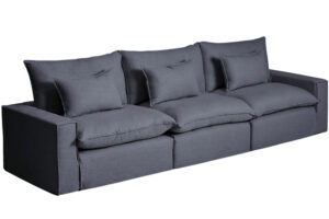 Kave Home Tmavě šedá pohovka Anarela 370 cm s odnímatelným potahem