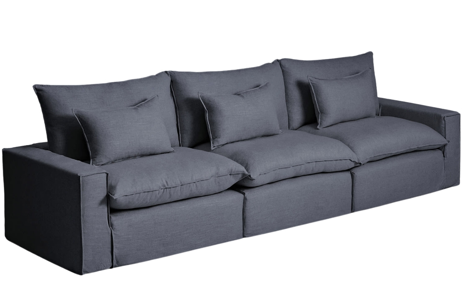 Kave Home Tmavě šedá pohovka Anarela 370 cm s odnímatelným potahem