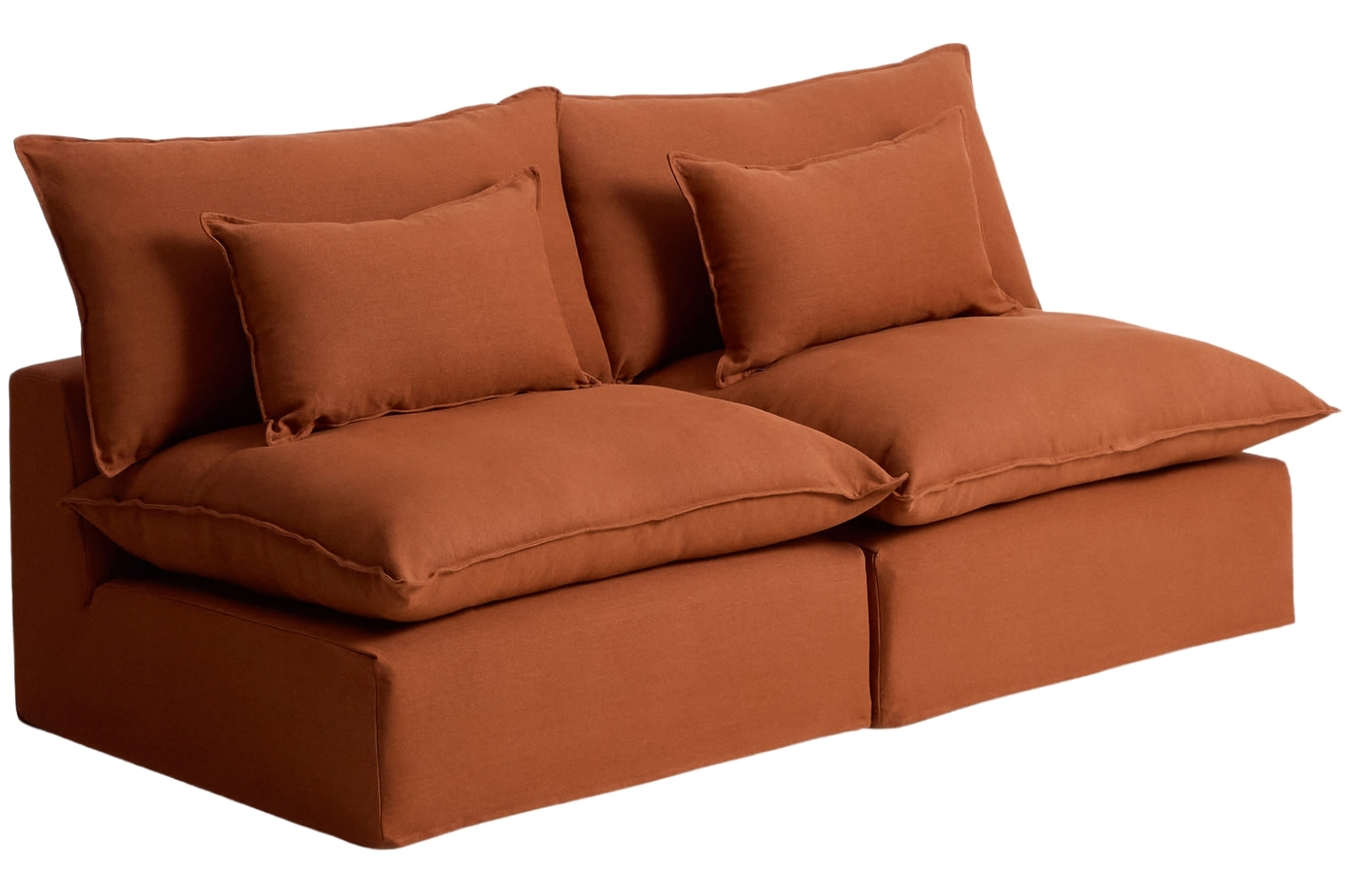 Kave Home Terakotová pohovka Anarela 220 cm s odnímatelným potahem