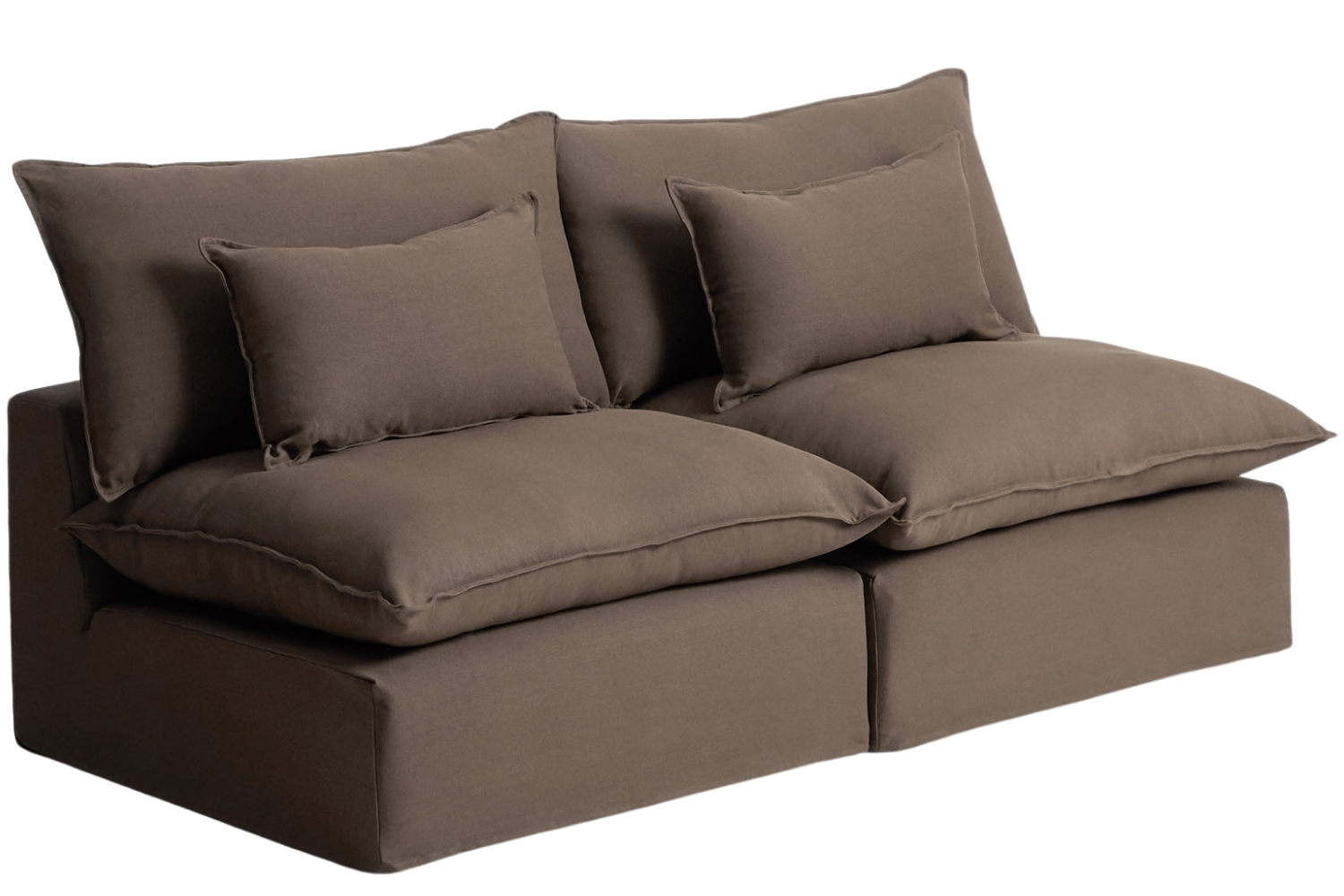 Kave Home Hnědá pohovka Anarela 220 cm s odnímatelným potahem