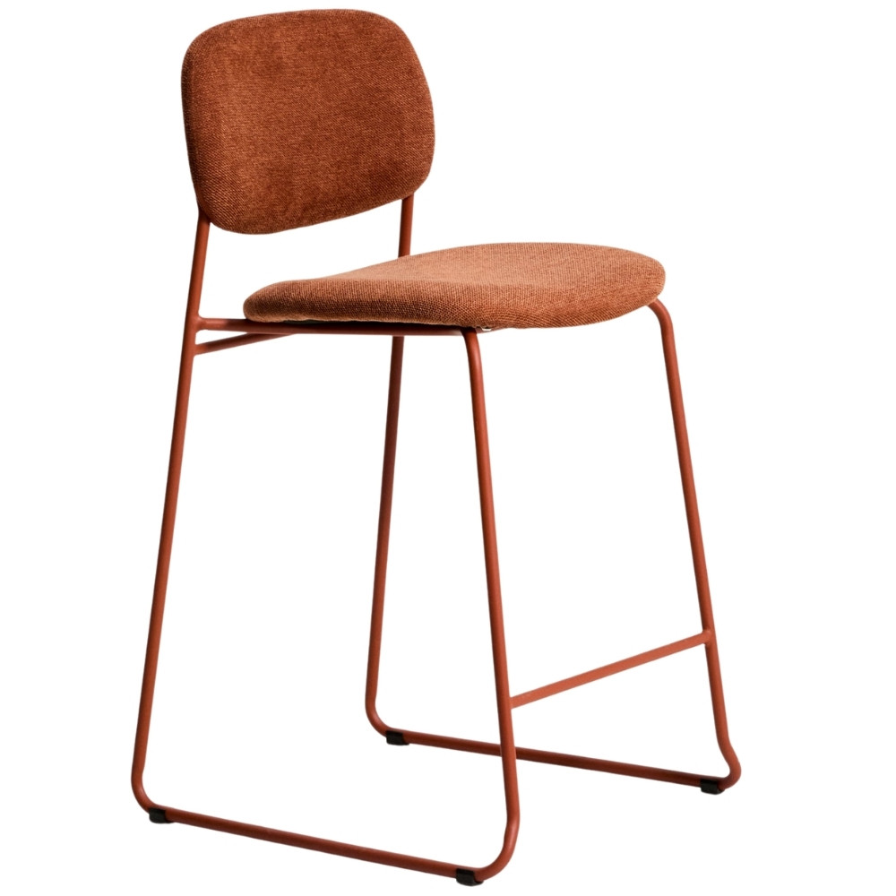 Kave Home Terakotově červená barová židle Meli 65 cm