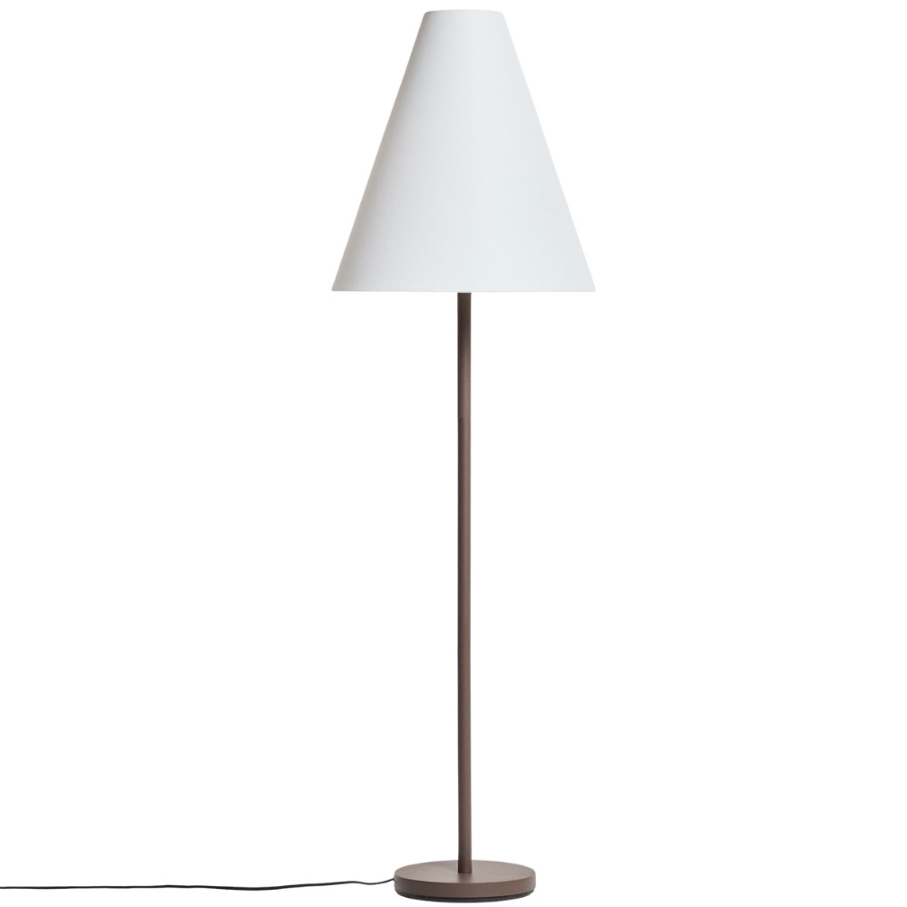 Kave Home Hnědá kovová stojací lampa Navat 153 cm