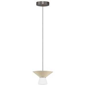 Nova Luce Světle béžové závěsné LED světlo Baris 22 cm
