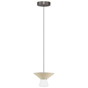 Nova Luce Světle béžové závěsné LED světlo Baris 22 cm