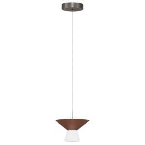 Nova Luce Hnědé závěsné LED světlo Baris 22 cm
