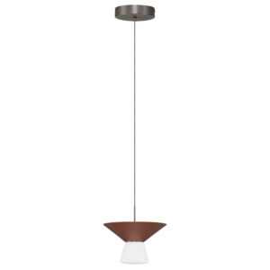Nova Luce Hnědé závěsné LED světlo Baris 22 cm