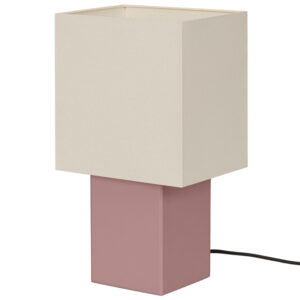 noo.ma Světle fialová dřevěná stolní lampa Zam