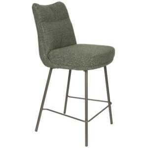 Housecraft Living Zelená čalouněná barová židle Jacques 65 cm