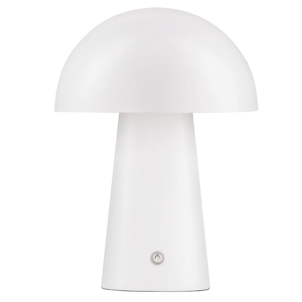 Nova Luce Bílá kovová nabíjecí stolní LED lampa Ande