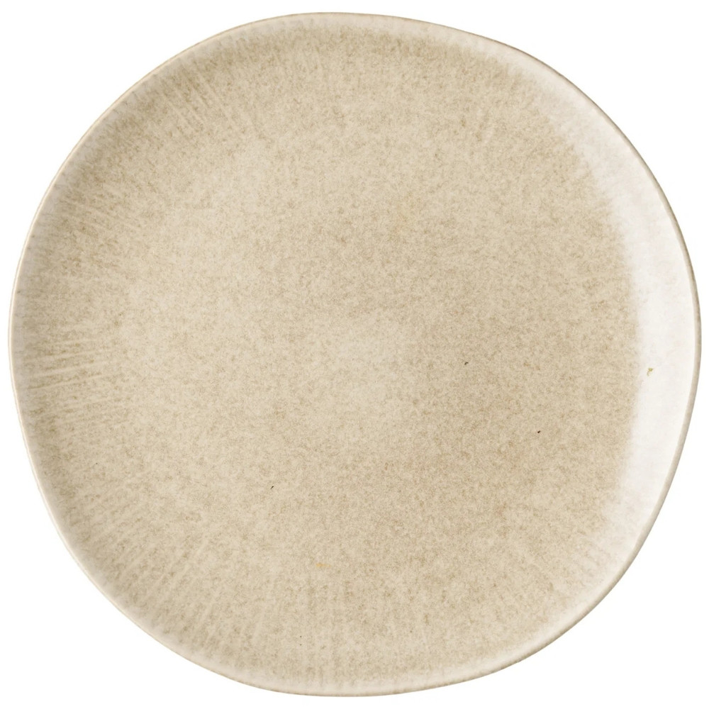 Nordic Living Béžový kameninový talíř Violette Ø 21 cm