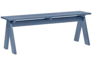 noo.ma Modrá dřevěná zahradní lavice Navo 120 cm