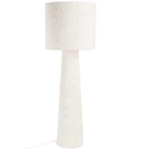 Bizzotto Bílá bouclé stojací lampa Radha 130 cm