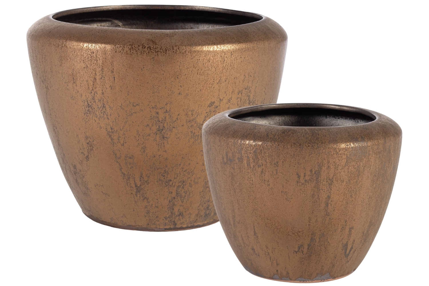Bizzotto Set dvou bronzových zahradních květináčů Pathom Ø30/39 cm