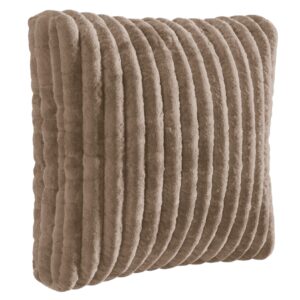 Micadoni Tmavě béžový manšestrový polštář Martina 40 x 40 cm
