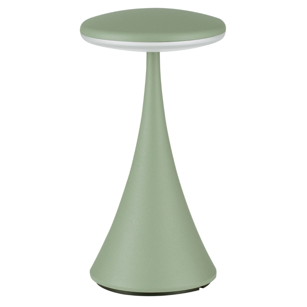 Nova Luce Zelená kovová nabíjecí stolní LED lampa Elbo