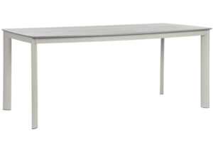 Bizzotto Světle šedý zahradní stůl Alcora 180 x 90 cm s keramickou deskou