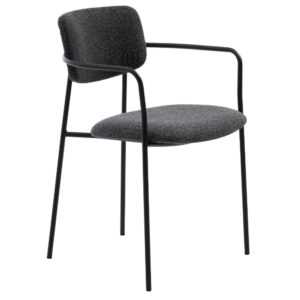 Unique Furniture Tmavě šedá bouclé jídelní židle Zama