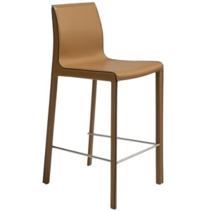 Miotto Koňaková koženková barová židle Orte 66 cm