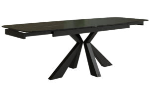 Miotto Černý skleněný rozkládací jídelní stůl Moena 160/200/240 x 76 cm