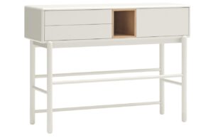 Krémově bílý lakovaný konzolový stolek Teulat Corvo 120 x 35 cm