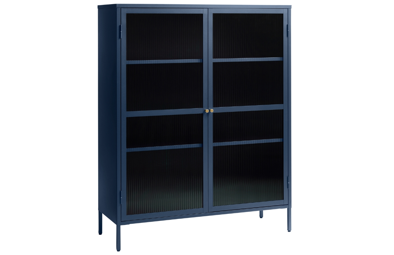 Unique Furniture Kovová vitrína Bronco 140 x 111 cm