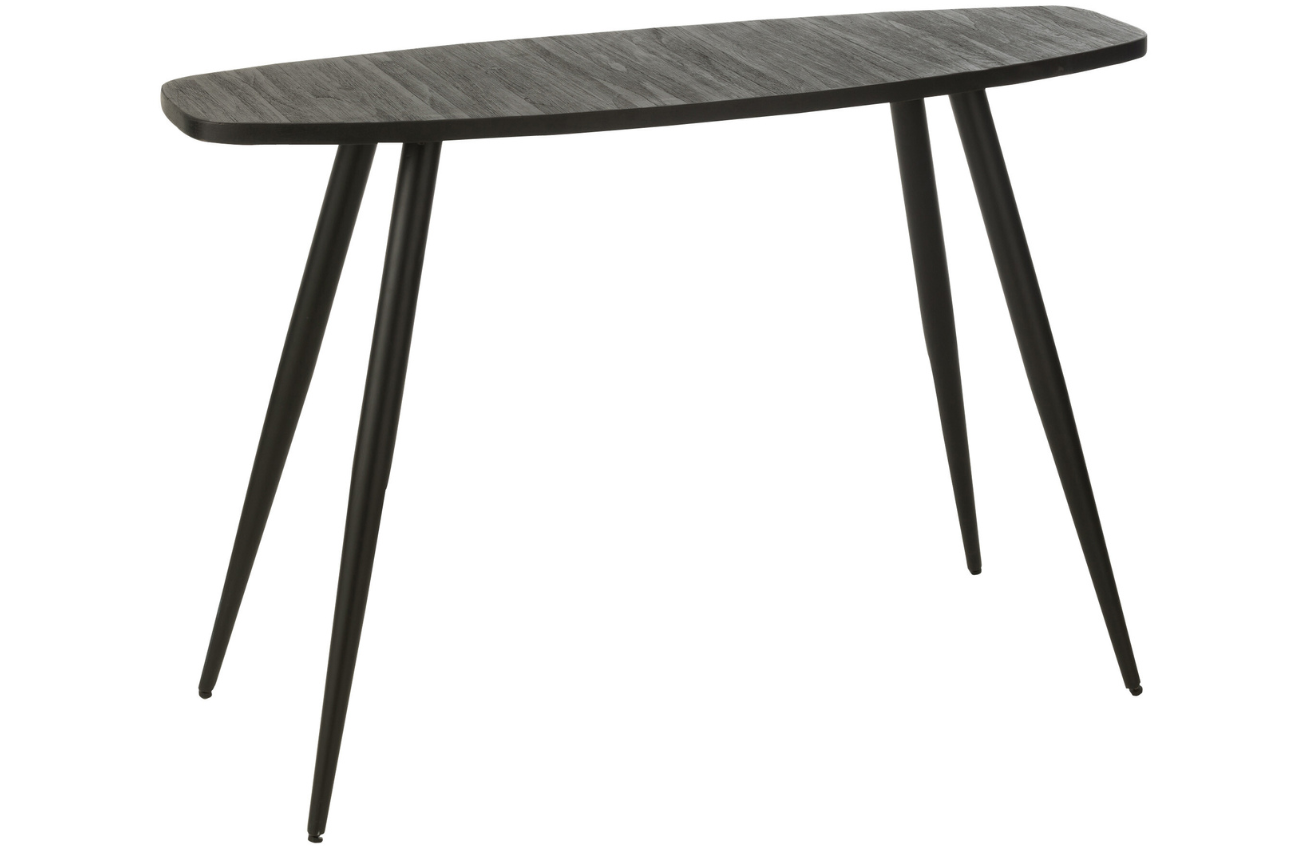 Černý dřevěný konzolový stolek J-line Takke 120 x 40 cm