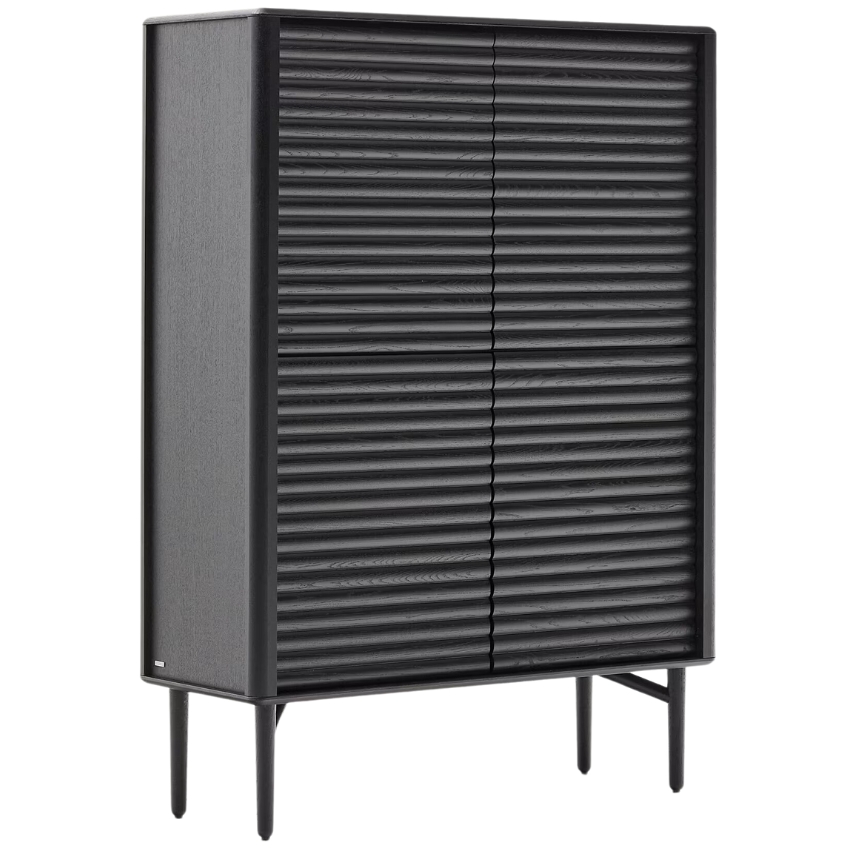 Kave Home Černá dubová komoda Lenon 105 x 40 cm