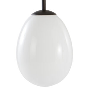 Jotex Opálově bílé skleněné závěsné světlo ROCHELLE 25 cm